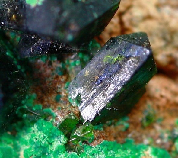 Libethenita
Encuadre: 6 mm
(Autor: Manuel Mesa)