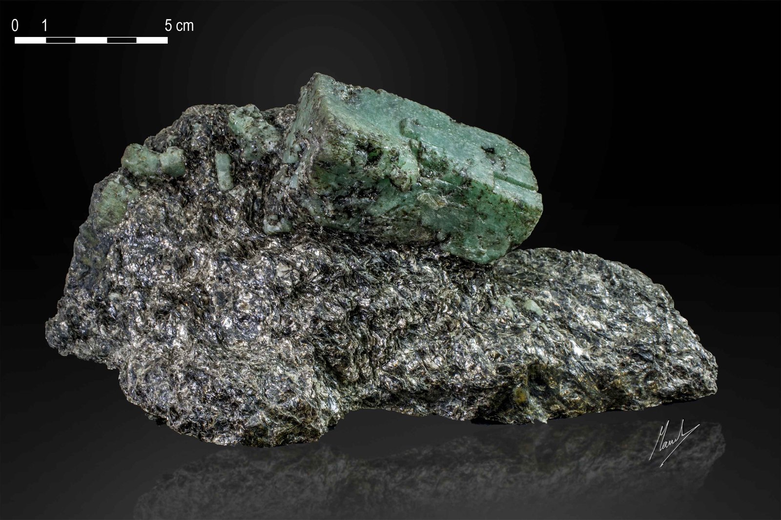 Berilo (variedad esmeralda)
220 x 83 mm
(Autor: Manuel Mesa)