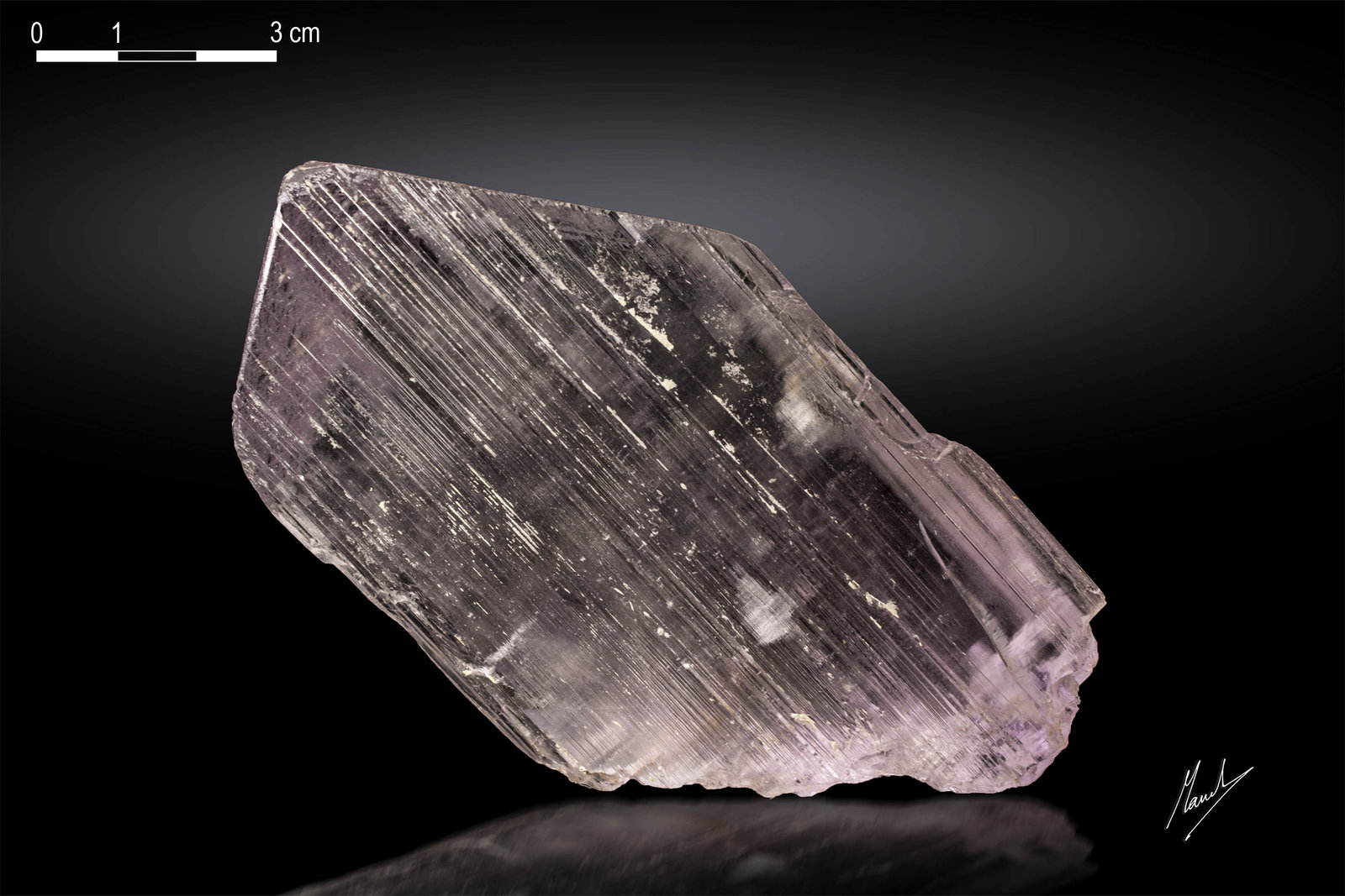 Espodumena (variedad kunzita)
125 X 70 mm
(Autor: Manuel Mesa)