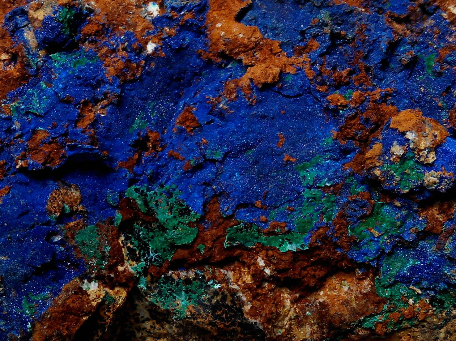 Azurita, Rosasita
7 x 5 cm (encuadre)
(Autor: Frederic Varela)