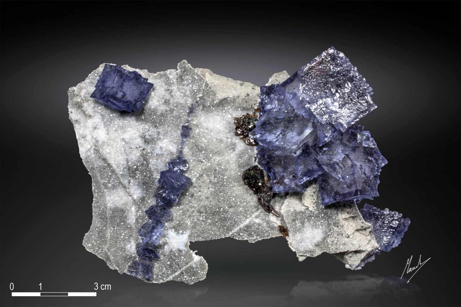 Fluorita y Esfalerita
126 X 73 mm
(Autor: Manuel Mesa)