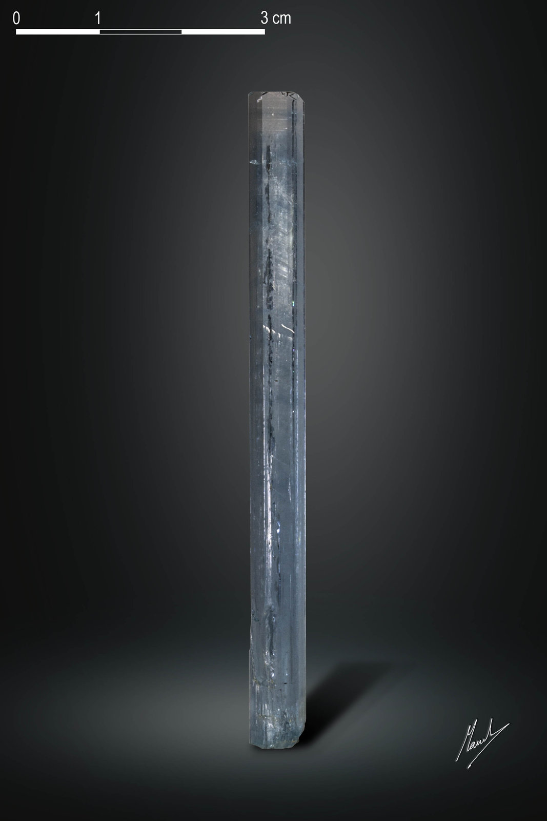 Berilo (variedad aguamarina)
77 x 6 mm
(Autor: Manuel Mesa)