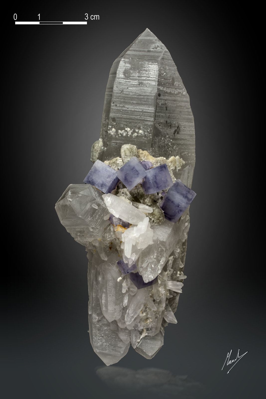 Fluorita en Cuarzo
138 x 73 mm
(Autor: Manuel Mesa)