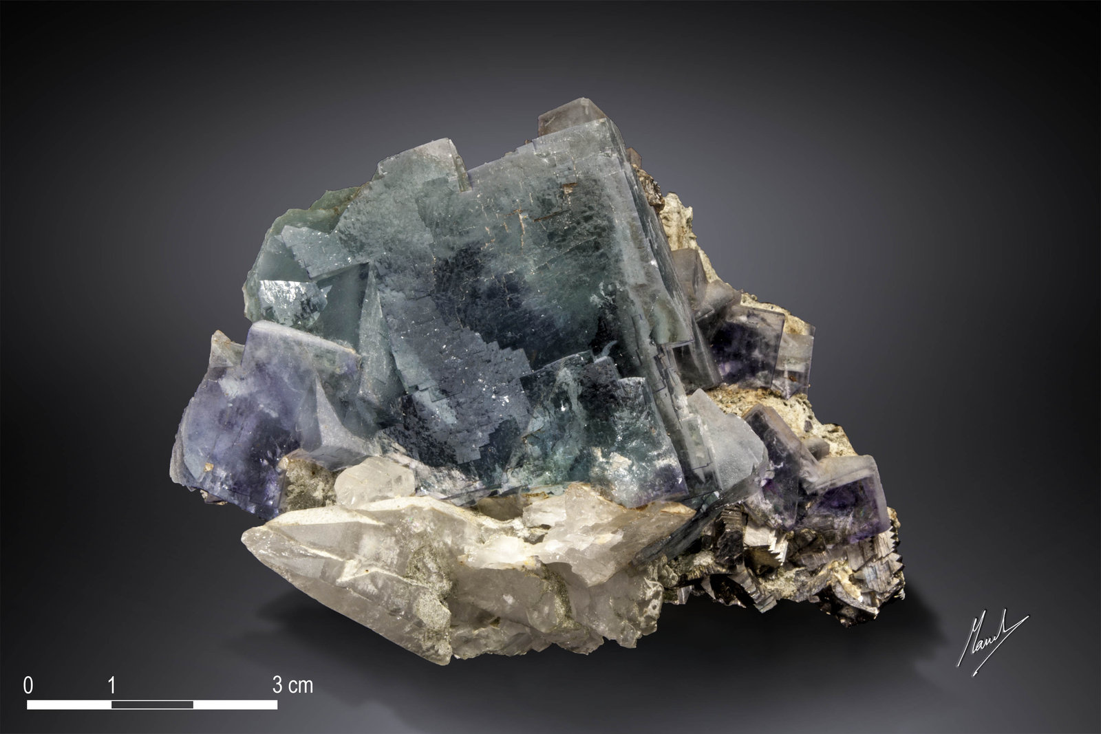 Fluorita y Cuarzo
85 x 60 mm
(Autor: Manuel Mesa)