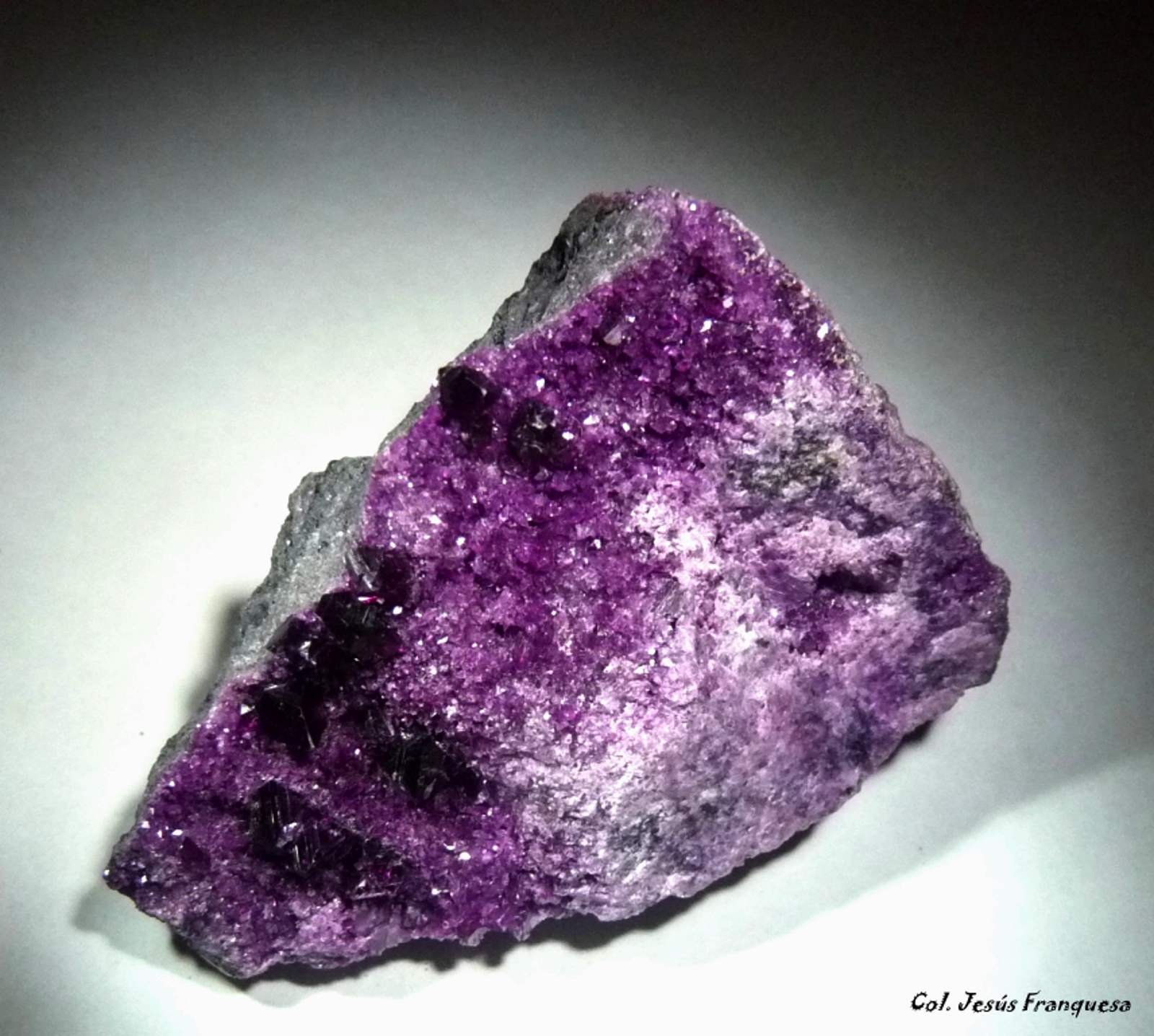 Clinocloro (variedad clinocloro crómico / kämmererita)
60x30 mm.
(Autor: Jesus Franquesa Baucells)