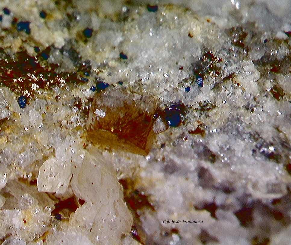 Monazita-(Ce) y Anatasa.
0´789 x 0´754 mm.
(Autor: Jesus Franquesa Baucells)