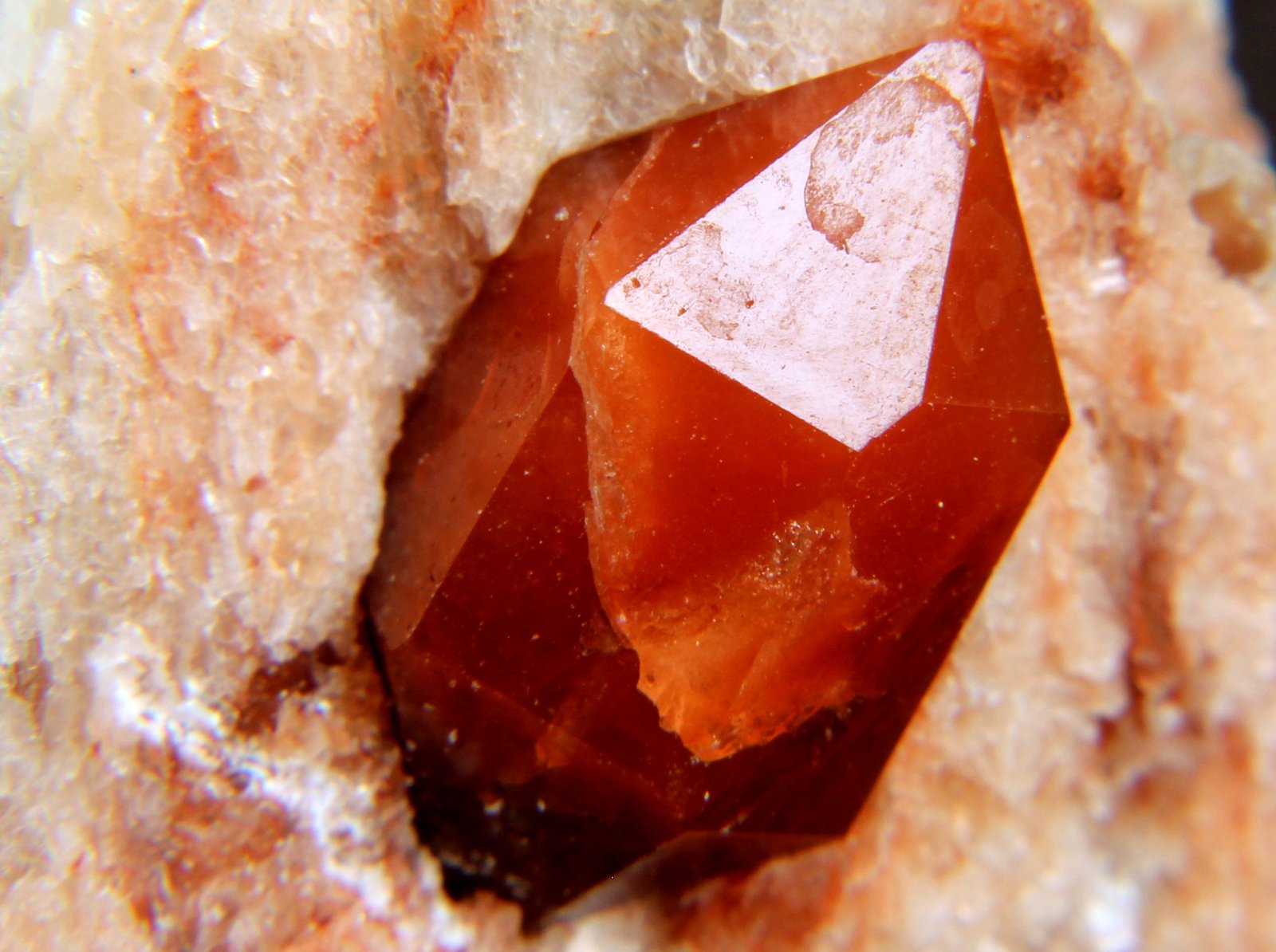 Cuarzo (variedad jacinto de compostela)
12 x 8 mm.
(Autor: José Luis Zamora)