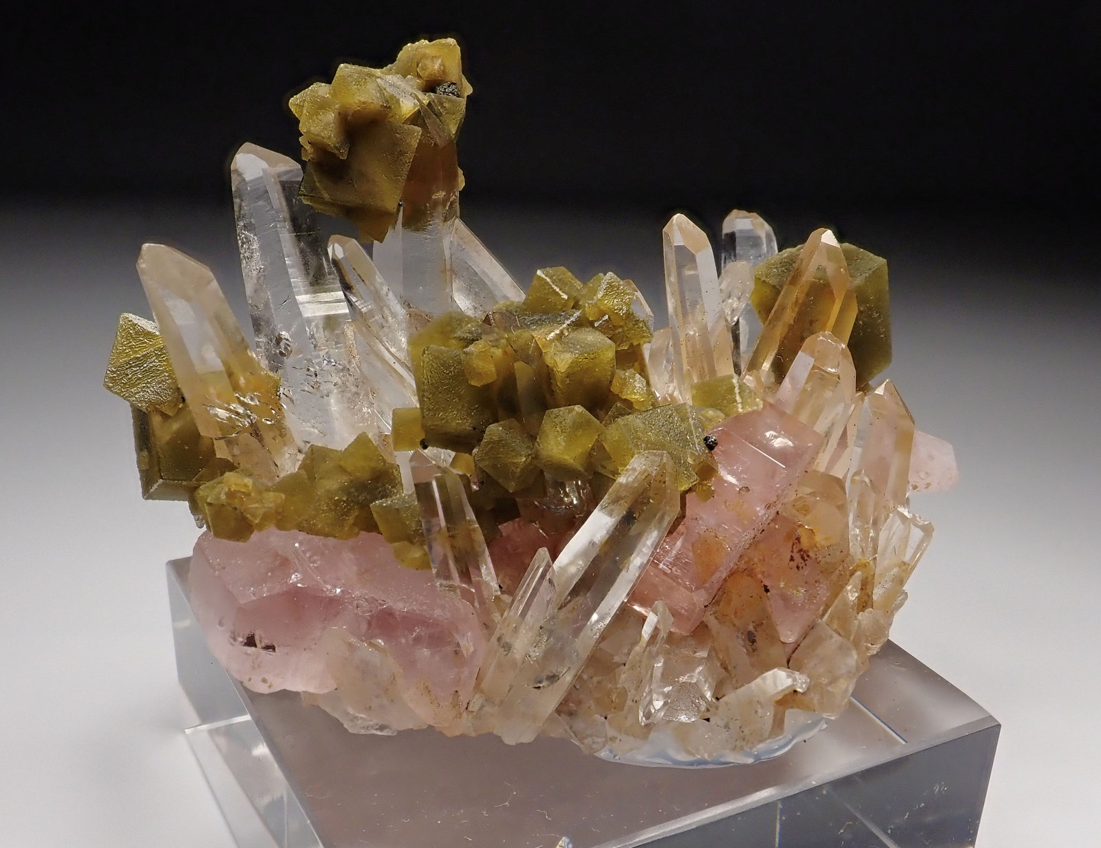 Fluorapatito, siderita, cuarzo
74 mm x 52 mm. Masa: 87 g.
(Autor: Carles Millan)