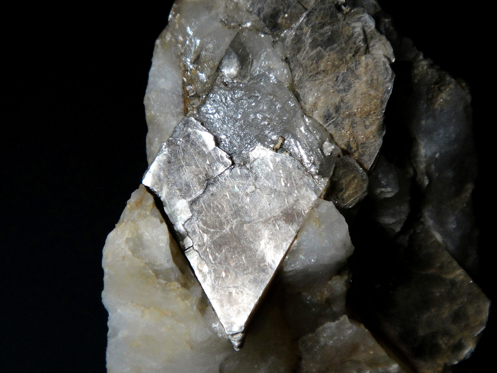 Moscovita en Cuarzo
Cristal de 3 cm.
(Autor: Antonio P. López)