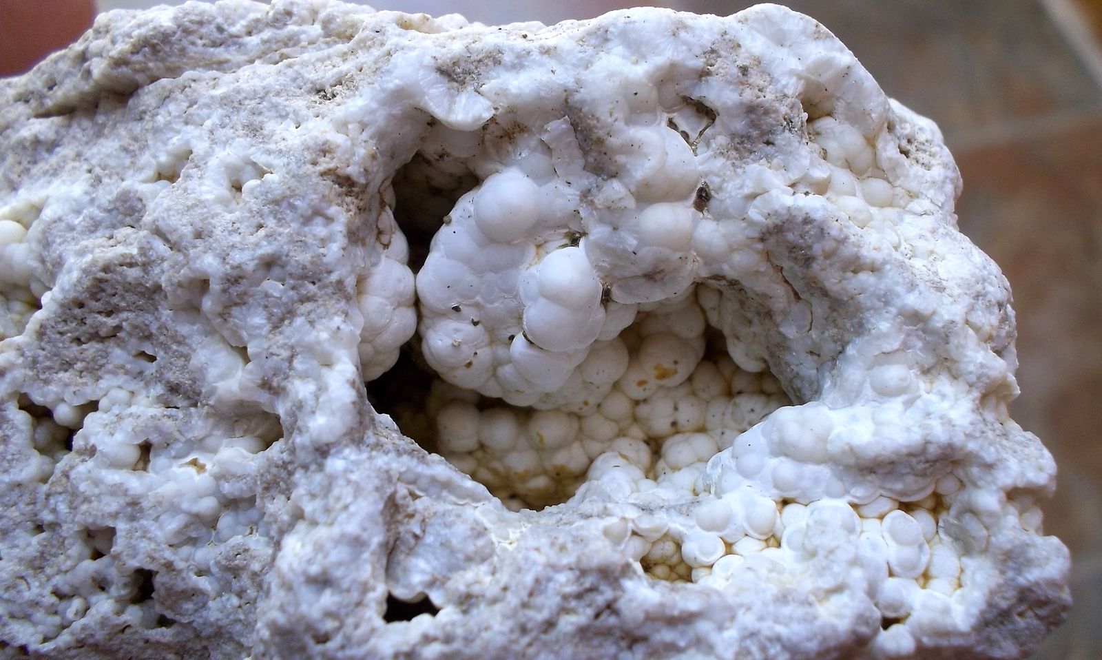 Hidrozincita y smithsonita
9 x 4,5 cm
(Autor: Cristalino)