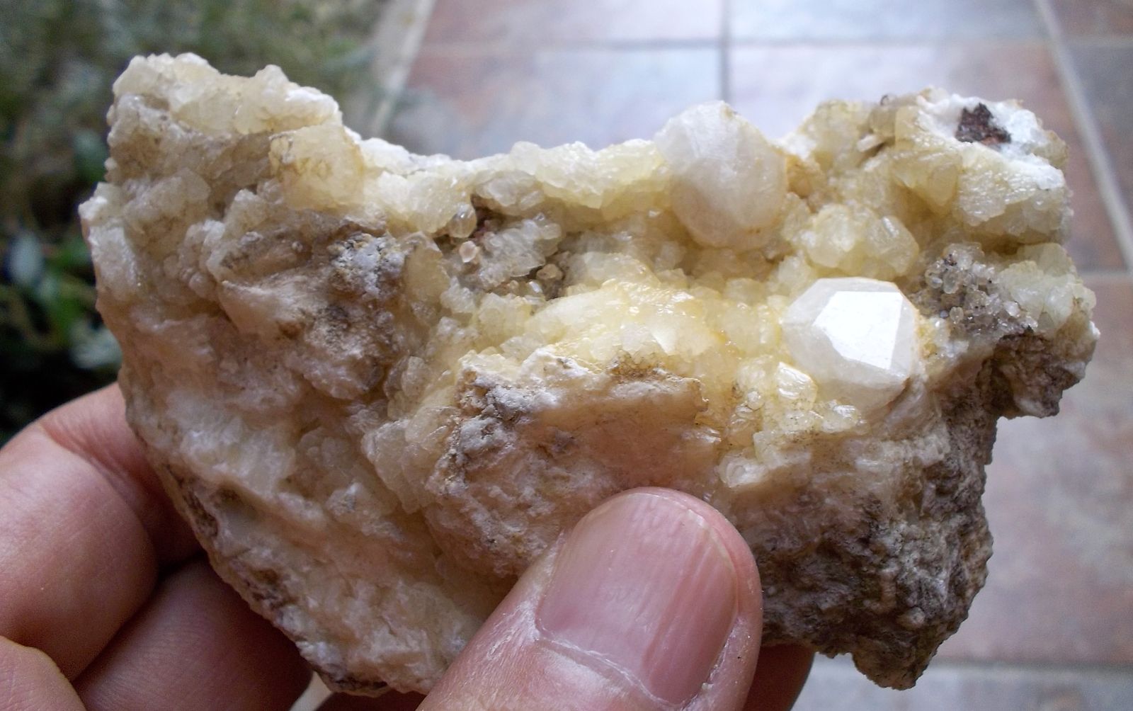 Analcima sobre calcita
9 x 6 cm (cristal de analcima de 1 cm)
(Autor: Cristalino)