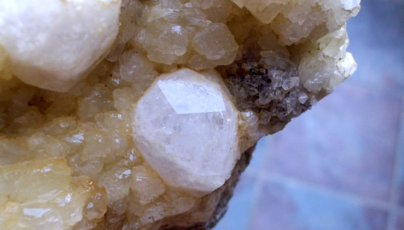 Analcima sobre calcita
9 x 6 cm (cristal de analcima de 1 cm)
(Autor: Cristalino)