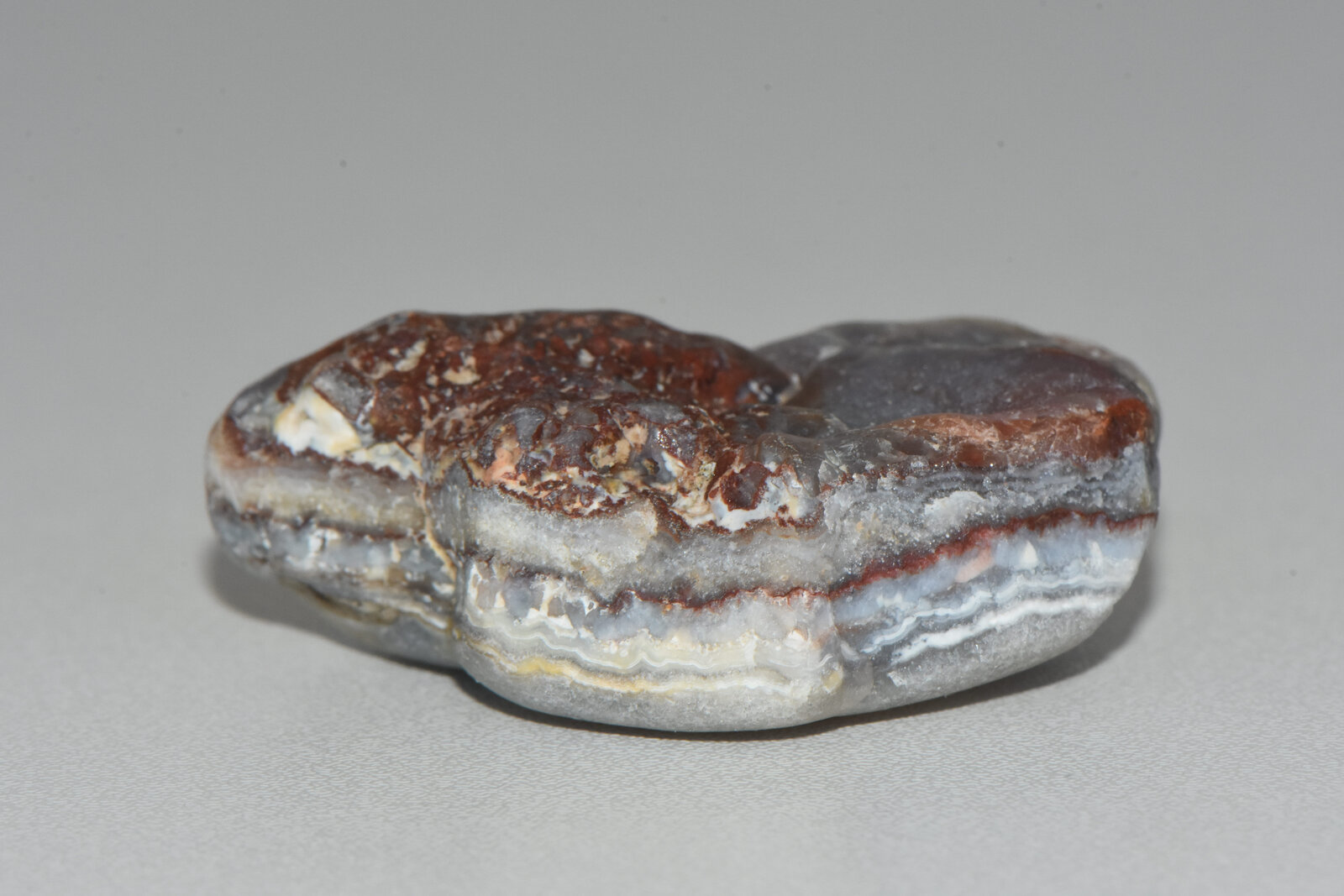 Cuarzo (variedad calcedonia)
Los Escullos, Níjar, Comarca Metropolitana de Almería, Almería, Andalucía, España
4.5 cm
(Autor: Uryula)