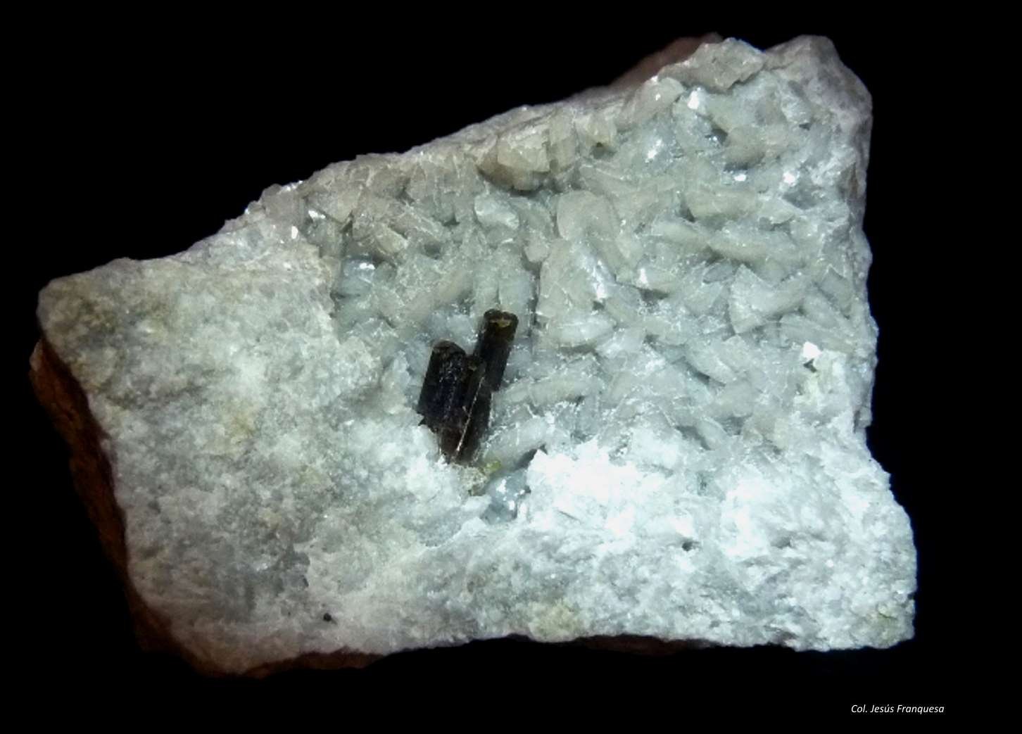 Allanita sobre Dolomita.
60x35 mm.
(Autor: Jesus Franquesa Baucells)