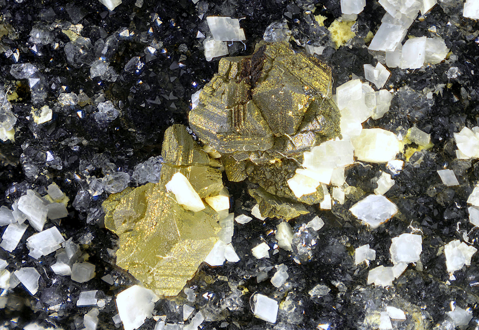 Esfalerita recubierta de Calcopirita
Campo de visión de 12 mm
(Autor: Antonio Carmona)