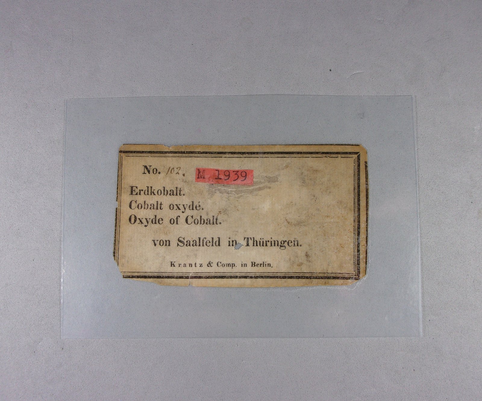 _Etiqueta de Krantz, Asbolana
(Autor: J. G. Alcolea)