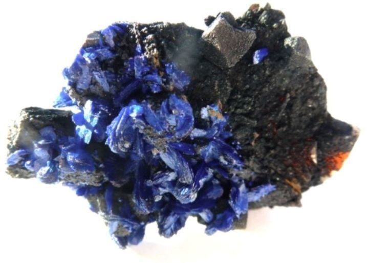 Cuarzo (variedad cristal de roca), Azurita
4 x 3 cm.
(Autor: javier ruiz martin)