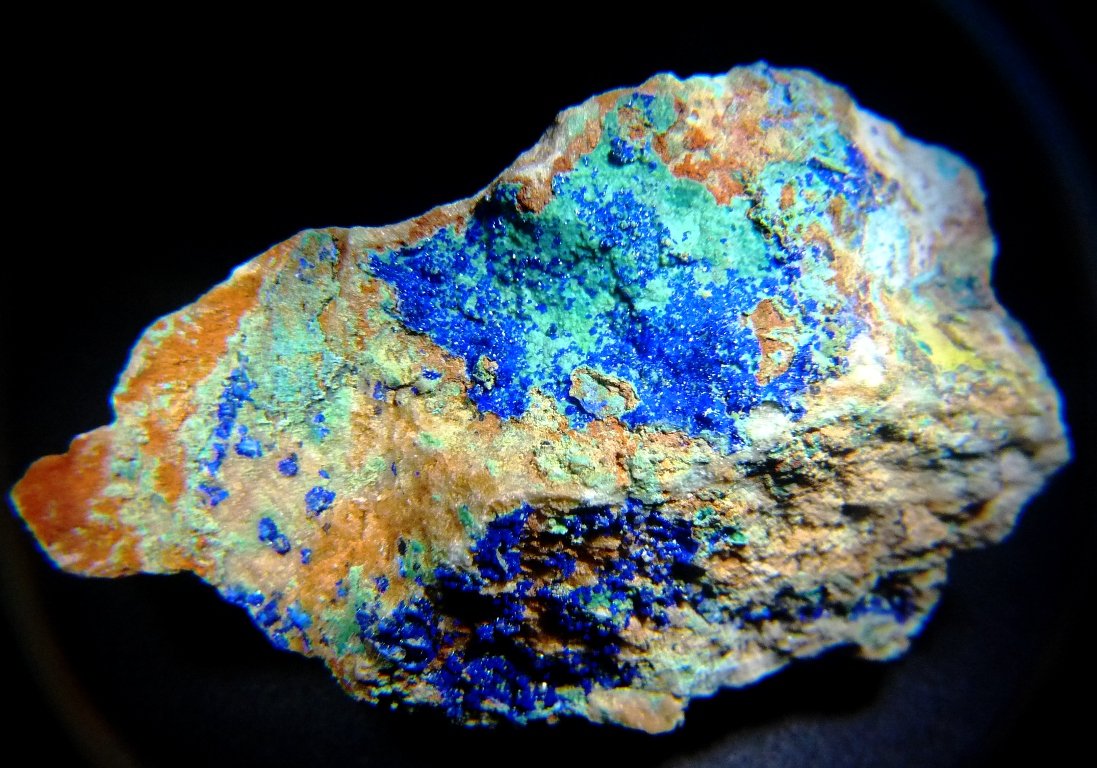 Azurita y Malaquita.
65x40 mm.
(Autor: Jesus Franquesa Baucells)