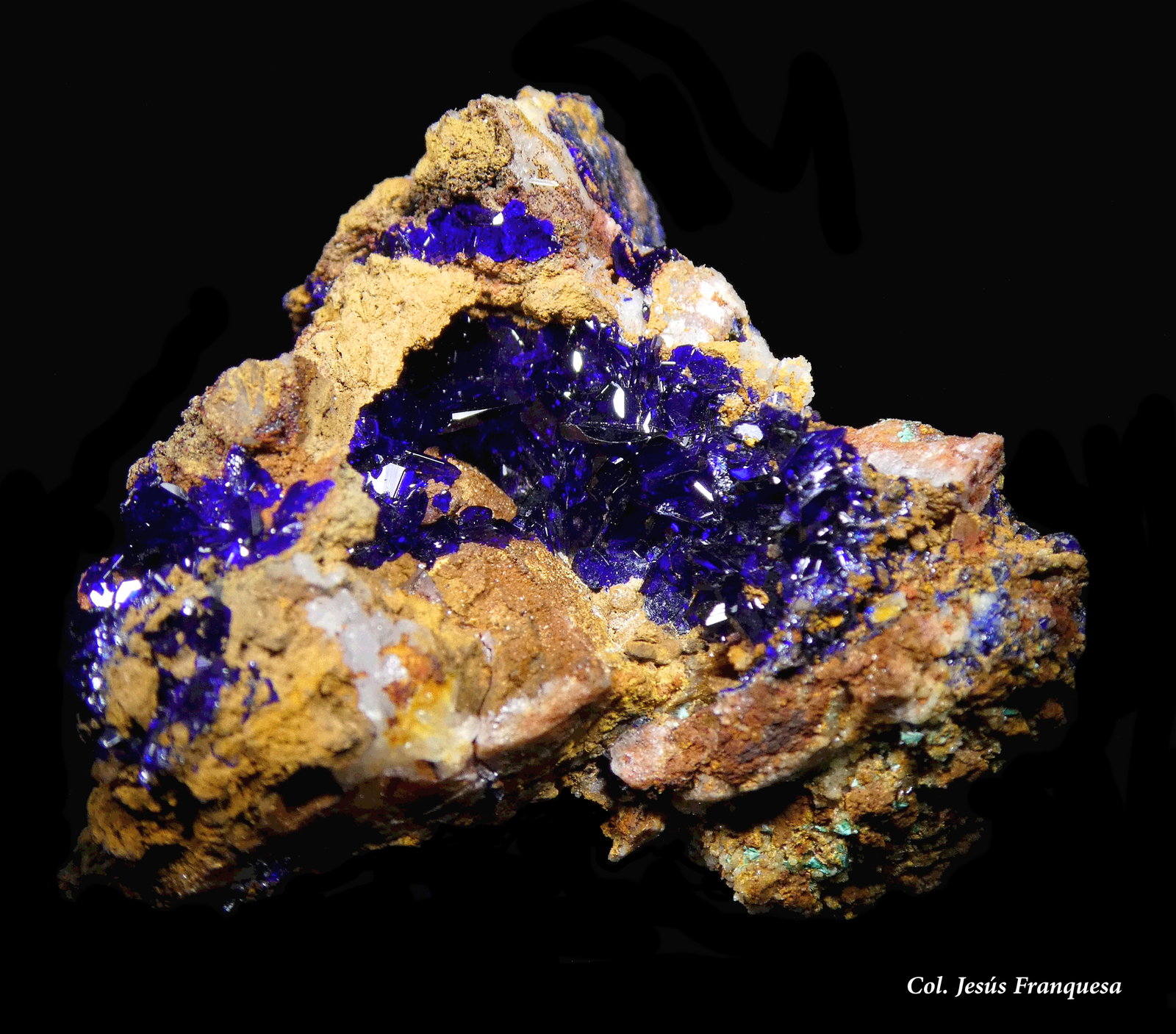 Azurita.
35x30 mm.
(Autor: Jesus Franquesa Baucells)