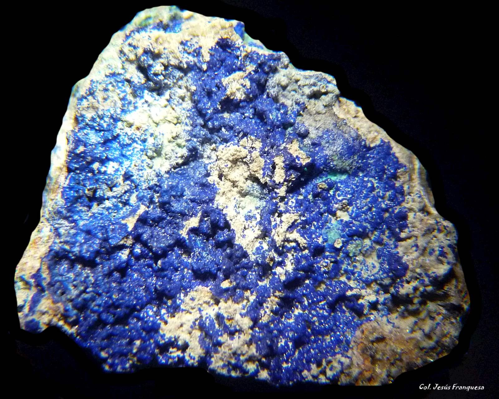 Azurita.
30x25 mm.
(Autor: Jesus Franquesa Baucells)