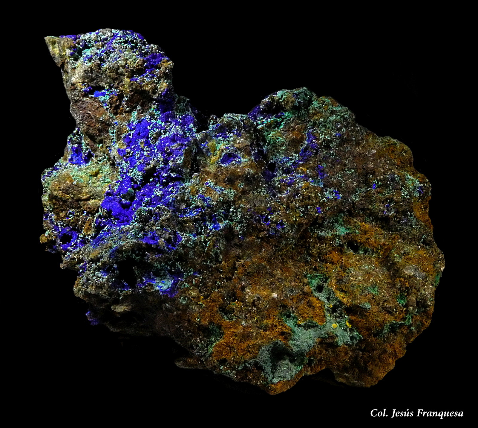 Azurita y Malaquita.
63x44 mm.
(Autor: Jesus Franquesa Baucells)