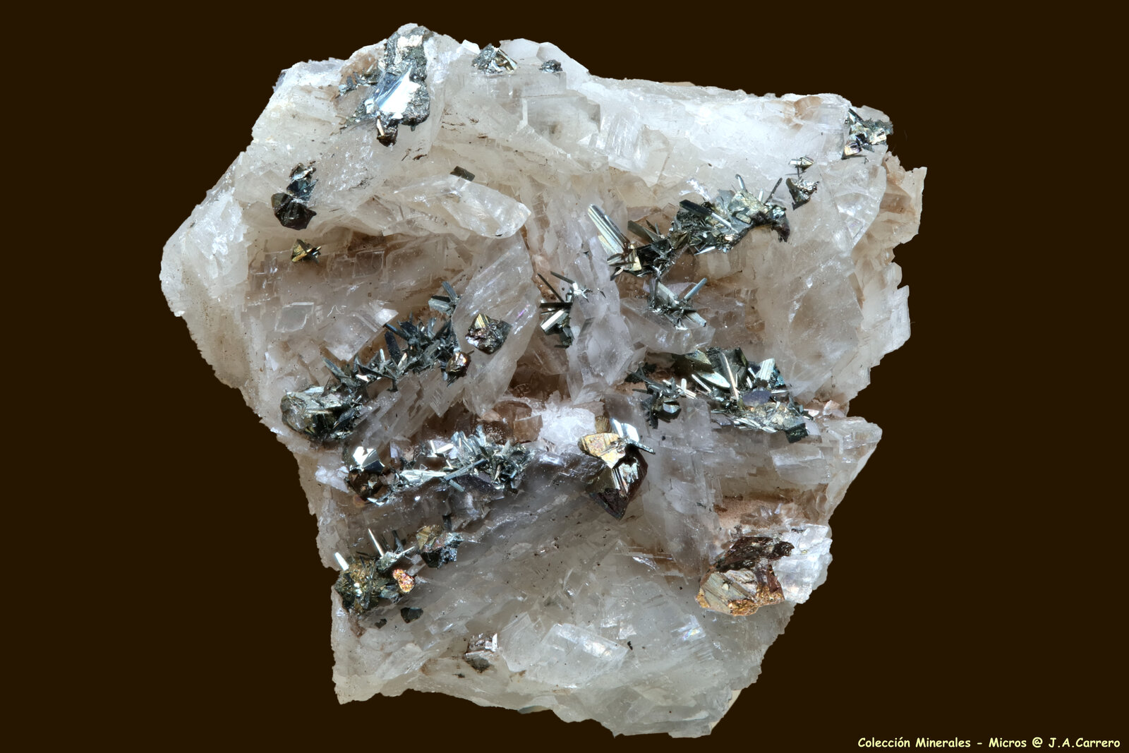Marcasita, Calcopirita
Pozo Reden, Landsweiler, Schiffweiler, Distrito Neunkirchen, Saarland, Alemania
4 x 3 cm
(Autor: Jose Angel Carrero)