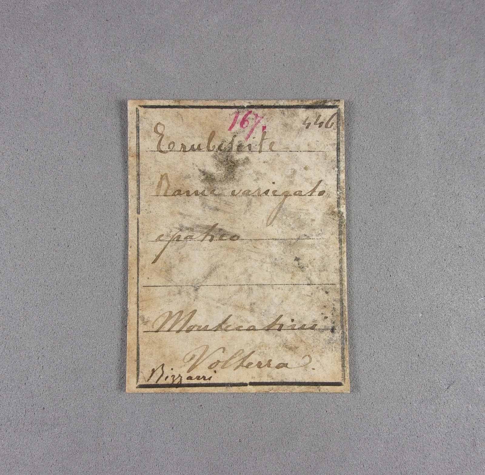 _Etiqueta Bornita.
8 x 5,2 x 3,5 cm. 361,8 g.
(Autor: J. G. Alcolea)