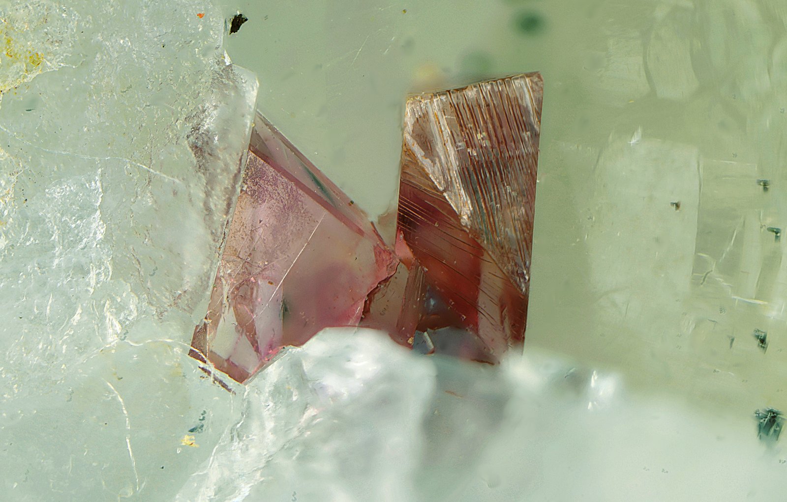 Adamita cobaltífera
Campo de visión de 4 mm.
(Autor: Antonio Carmona)