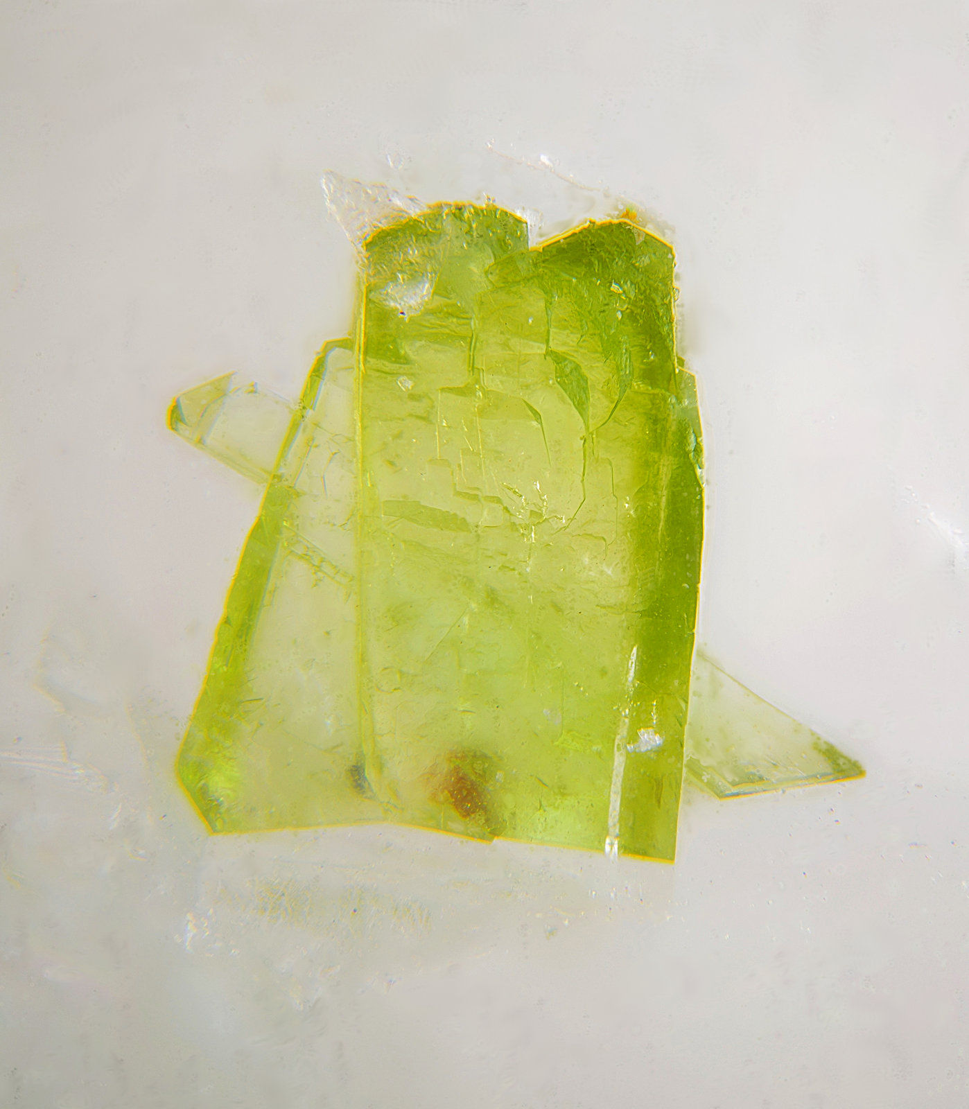 Austinita (variedad cuprífera)
Campo de visión de 2 mm
(Autor: Antonio Carmona)