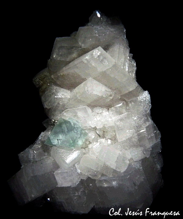 Calcita y Fluorita.
100x80 mm.
(Autor: Jesus Franquesa Baucells)