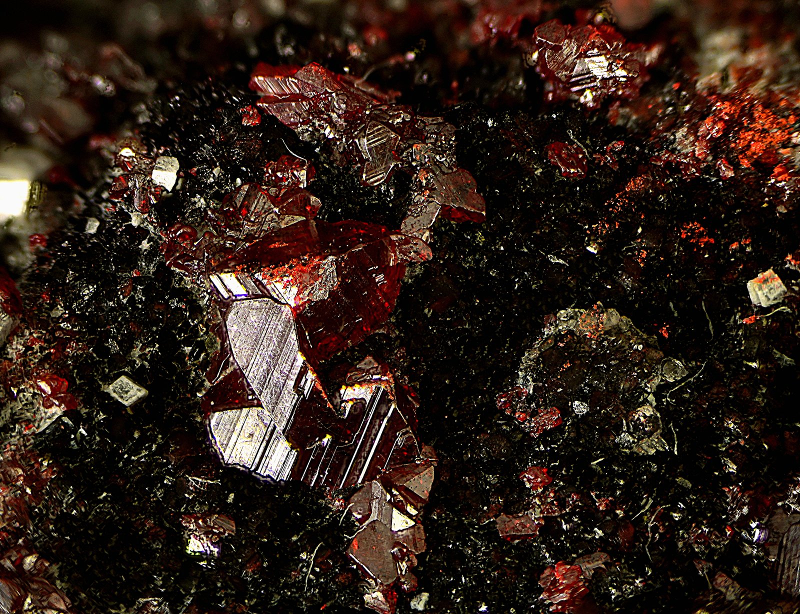 Cinabrio
Campo de visión de 7 mm.
(Autor: Antonio Carmona)