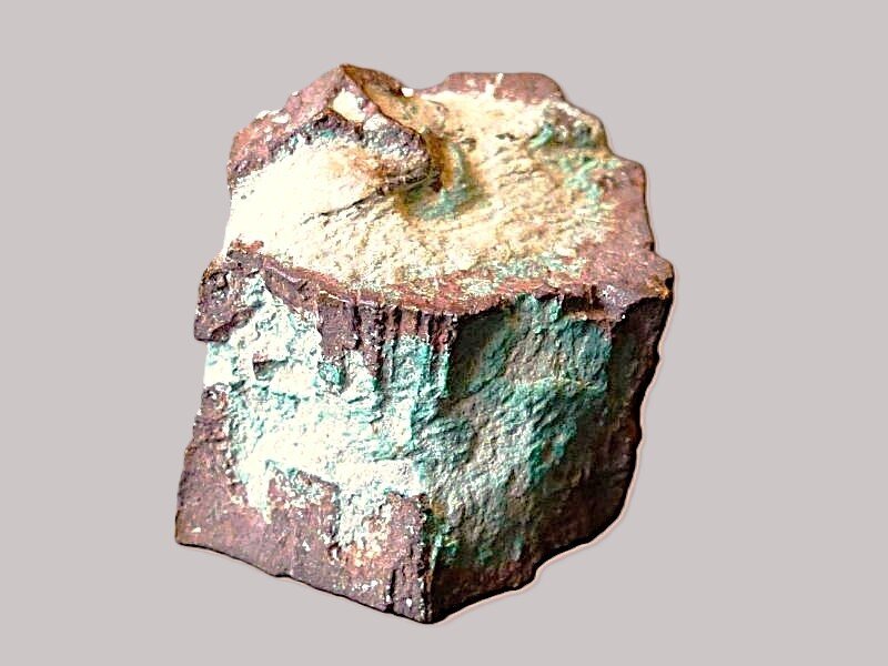 Cobre seudomorfo de aragonito, Malaquita
1,5 x 1,5 cm.
(Autor: javier ruiz martin)