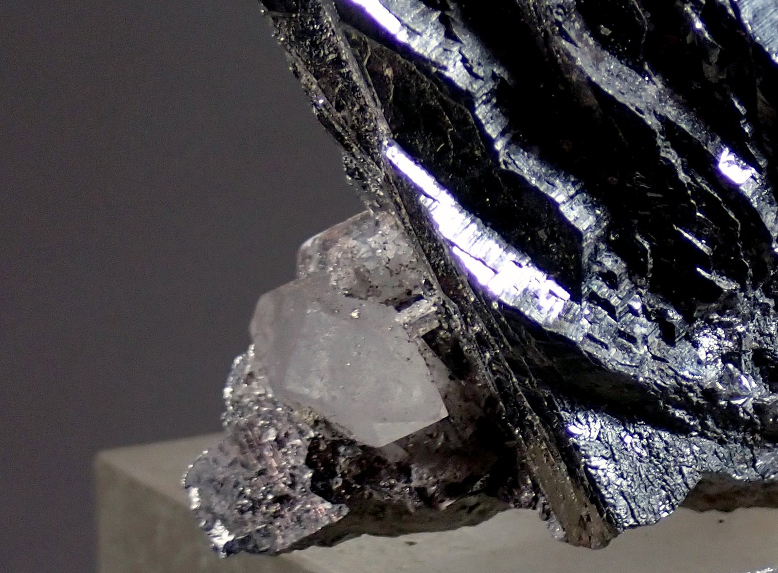 Arsenopirita y Cuarzo
Medida: 4,0 x 3,8 x 2,2 cms
(Autor: Joan Martinez Bruguera)