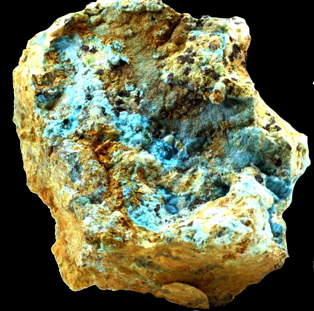Crisocola
41 x 30 x 28 mm.
(Autor: José Luis Zamora)