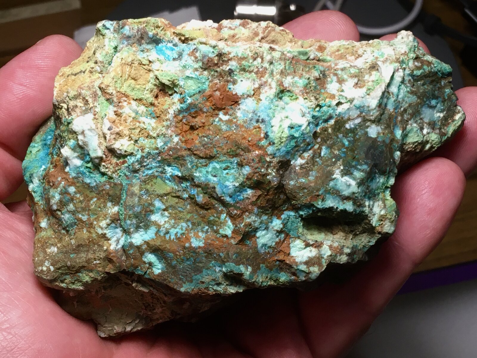 Crisocola
Mina de Bolnuevo, Sierra de las Moreras, Mazarrón, Comarca Bajo Guadalentín
12 x 7 cm
(Autor: Matias Raja)