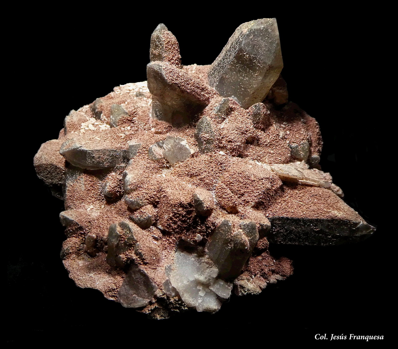 Cuarzo, Microclina y Epidota.
75x65 mm.
(Autor: Jesus Franquesa Baucells)