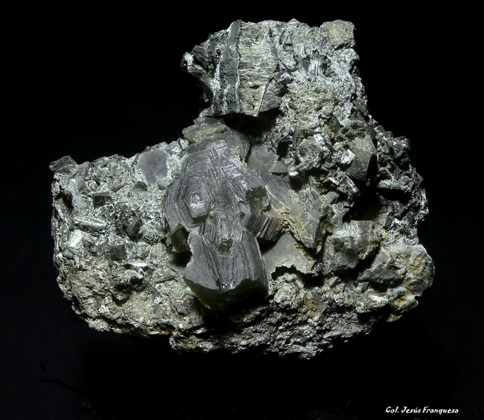 Cuarzo (variedad prasio) y Actinolita.
75x60 mm.
(Autor: Jesus Franquesa Baucells)
