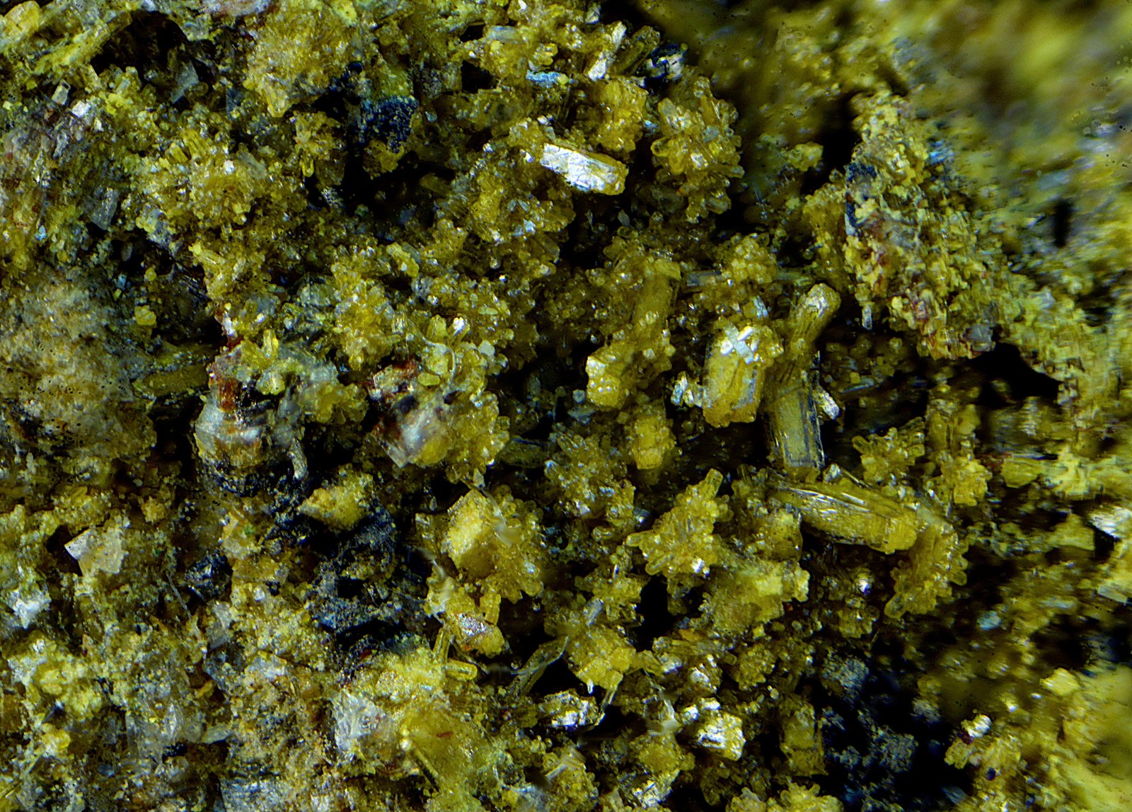 Descloizita
Campo de visión de 1 mm.
(Autor: Antonio Carmona)