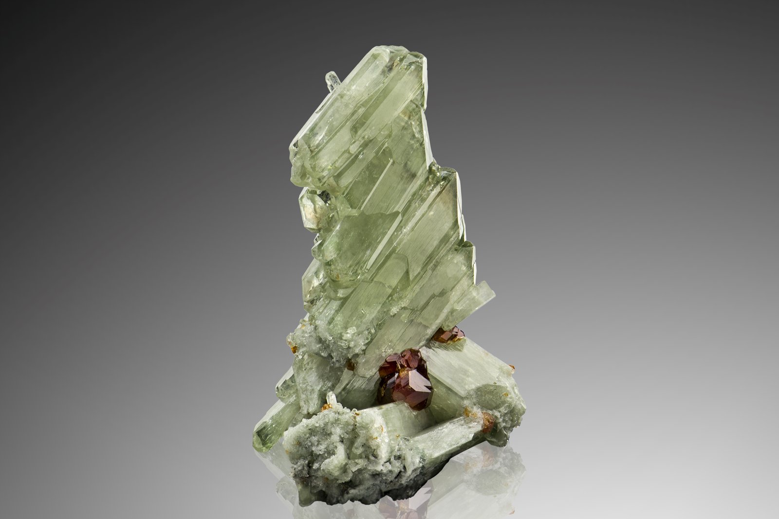 Diópsido con Grossularia (variedad hessonita)
3.5 x 5 x 8 cm / Cristal principal: 5.1 cm.
(Autor: Museo MIM)