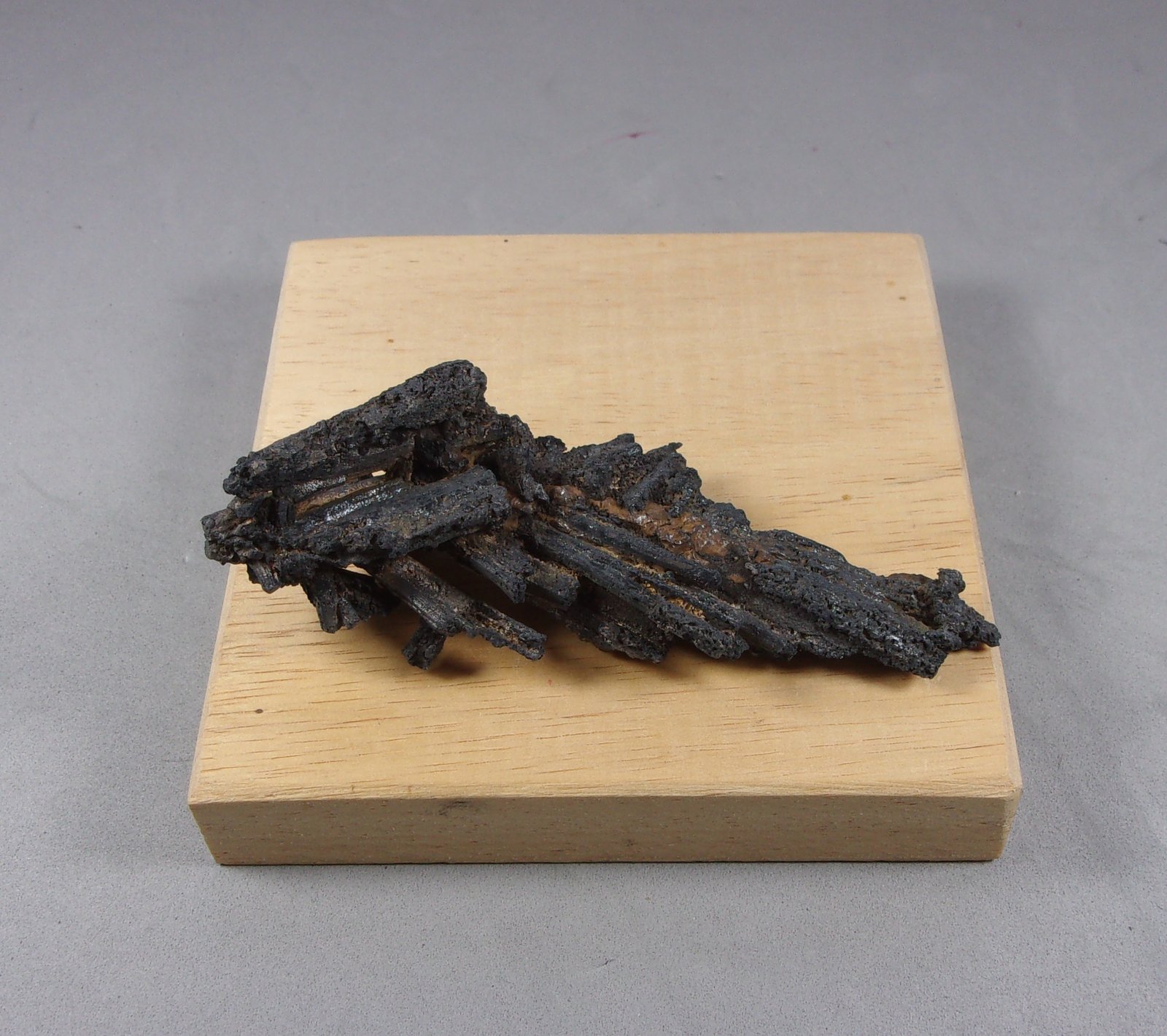 Plata nativa pseudomórfica de Dyscrasita
8 x 3 cm.
(Autor: J. G. Alcolea)