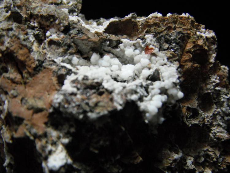 Fluorapatito (variedad carbonatofluorapatito)  y Calcioferrita.
10 x 9 x 5 cm.
(Autor: Carles Rubio)