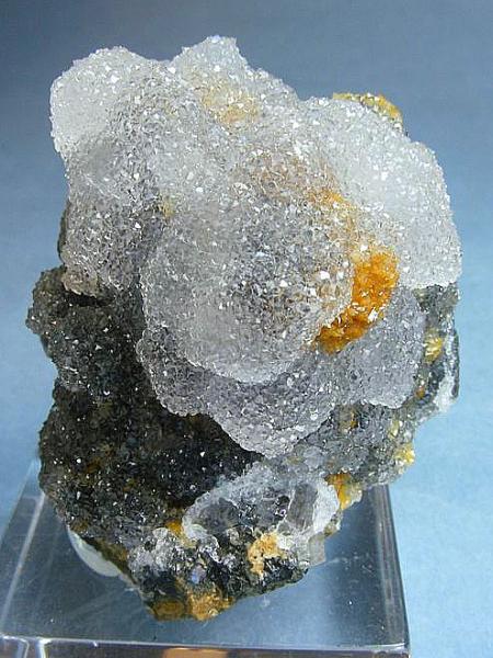 Cuarzo (variedad calcedonia) sobre cuarzo
4 x 3 cm.
(Autor: Juan Cabezas)