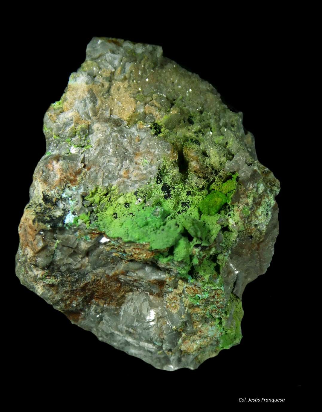 Duftita y Crisocola.
37x27 mm.
(Autor: Jesus Franquesa Baucells)