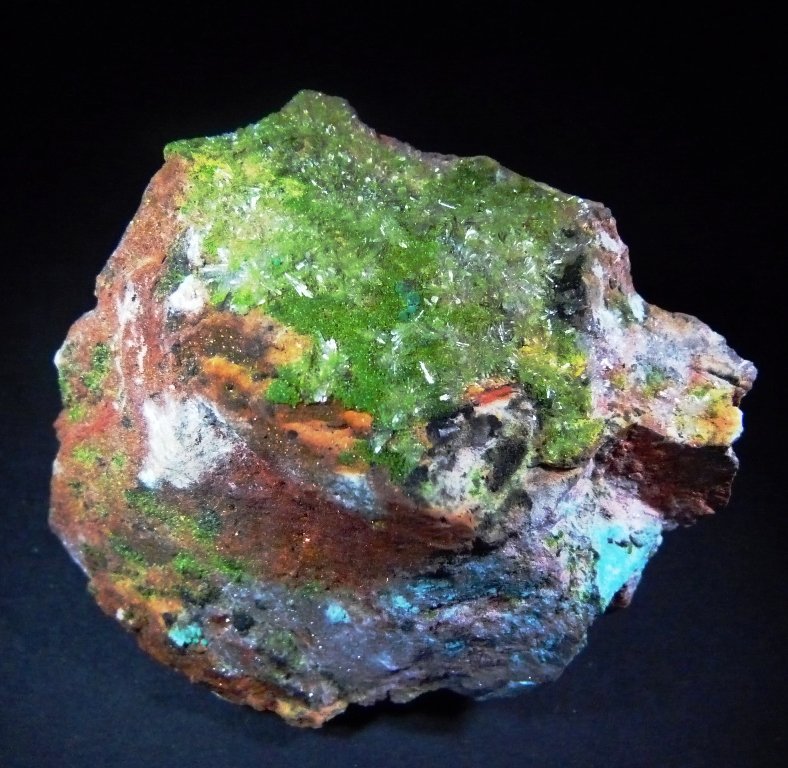 Duftita, Rosasita y Hemimorfita.
50x40 mm.
(Autor: Jesus Franquesa Baucells)