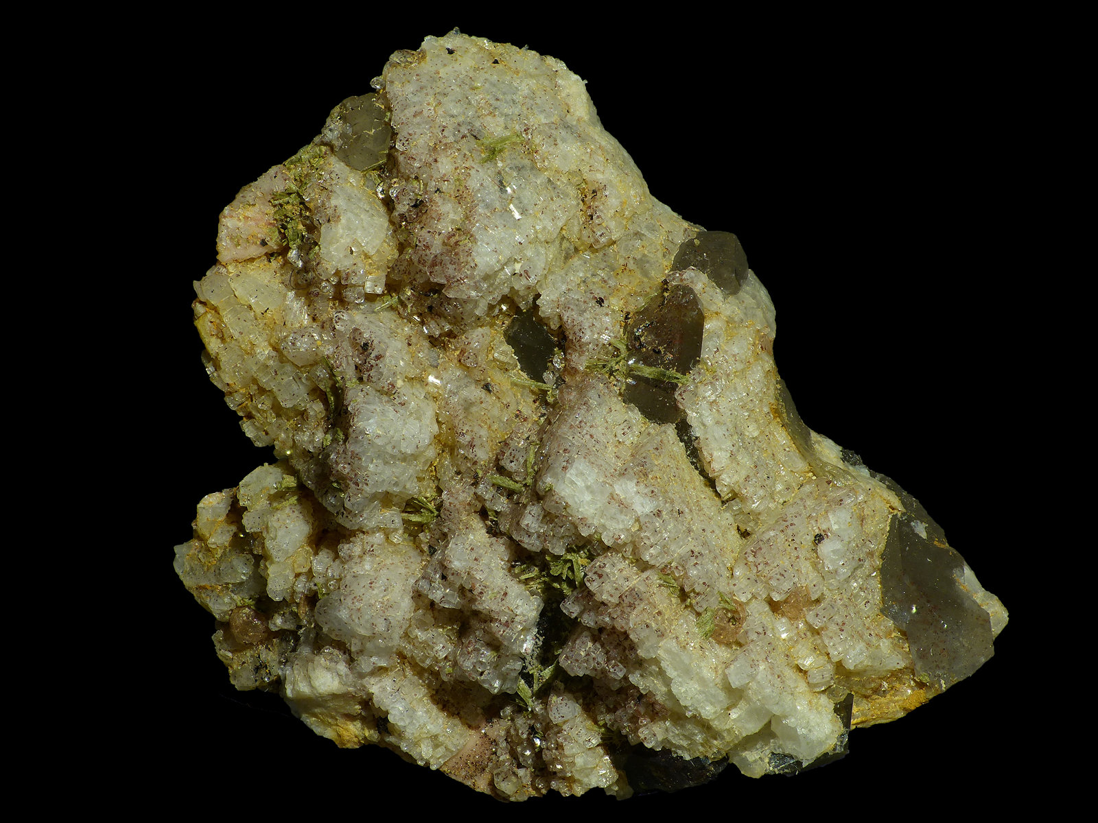 Albita, Epidota
2 x 1,5 x 1 cm
(Autor: Javier Rodriguez)