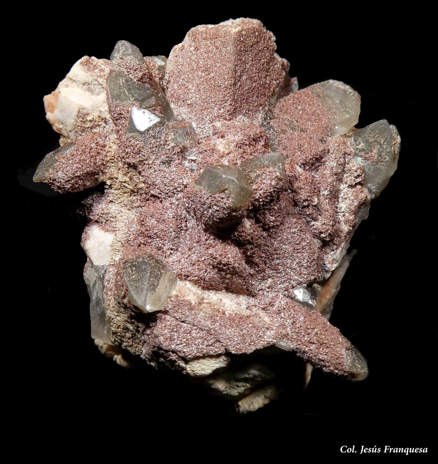 Epidota, Cuarzo y Microlina.
50x44 mm.
(Autor: Jesus Franquesa Baucells)