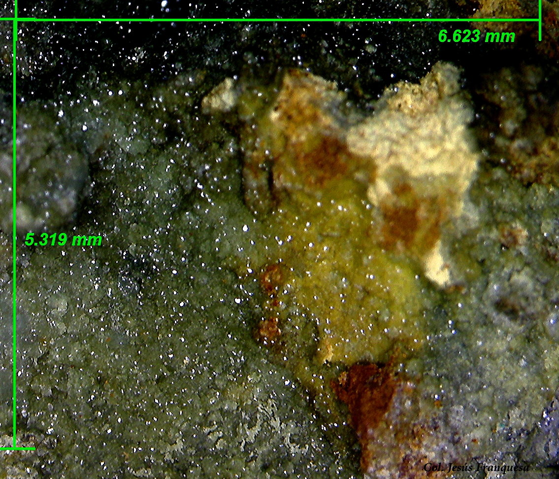 Escorodita [Scorodite]
6´62 x 5´31 mm.
(Autor: Jesus Franquesa Baucells)