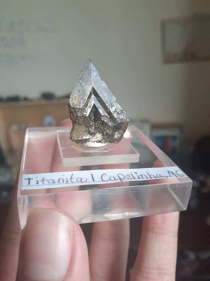 Titanita
2,7 cm x 2,0 cm x 1,5 cm
(Autor: Vitor de Carvalho Maia)