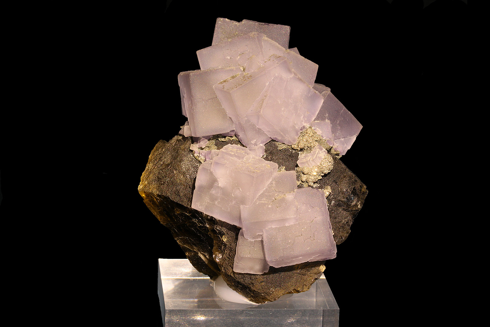 Fluorita, Siderita, Pirita
8,2 x 6,2 cm.
(Autor: carles)