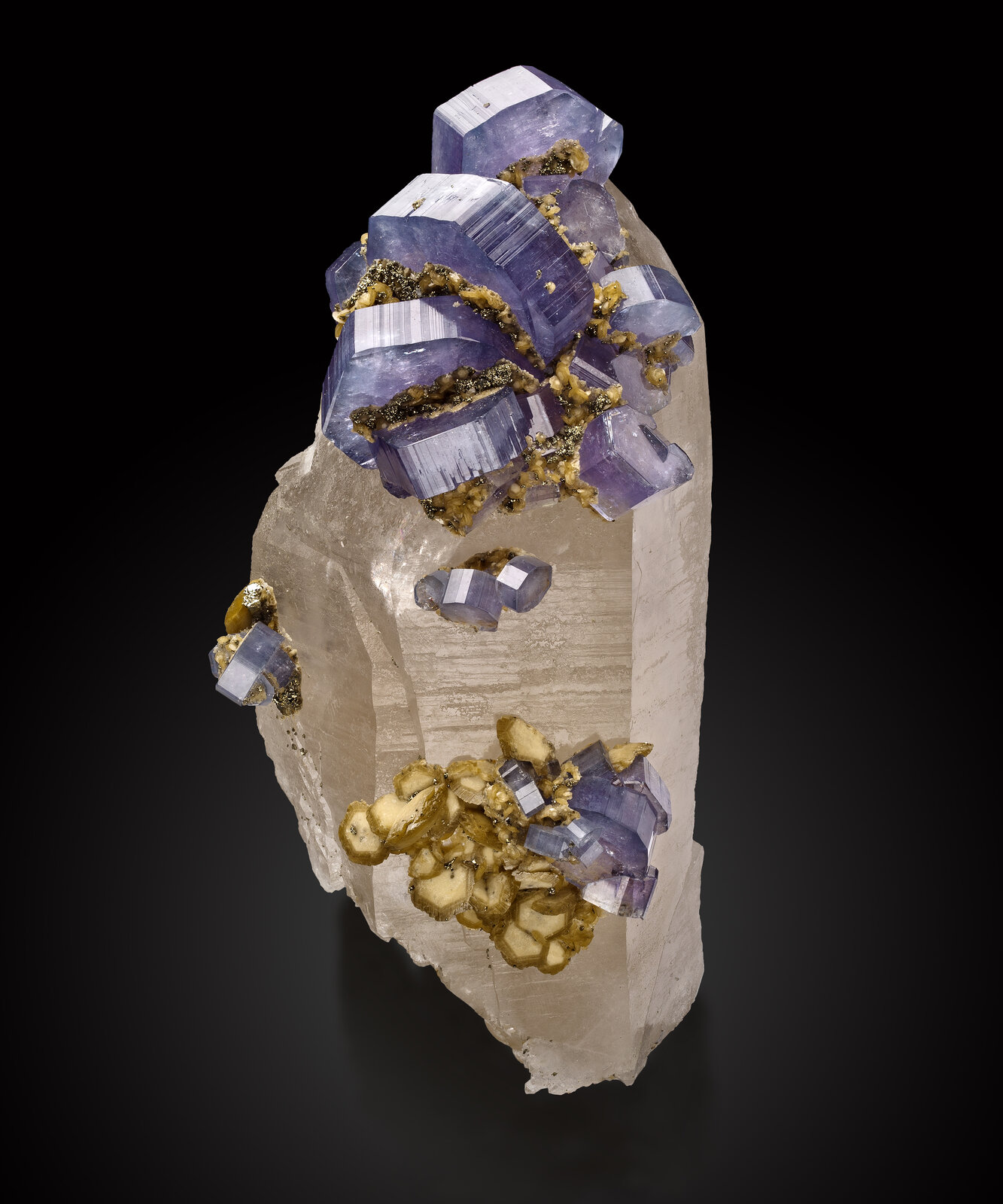 Fluorapatito con Cuarzo y Siderita
Minas da Panasqueira, Aldeia de São Francisco de Assis, Covilhã, Castelo Branco, Cova da Beira, Región Centro, Portugal
9.5 x 9.5 x 20 cm / Cristal principal: 4.4 cm
(Autor: Museo mim)
